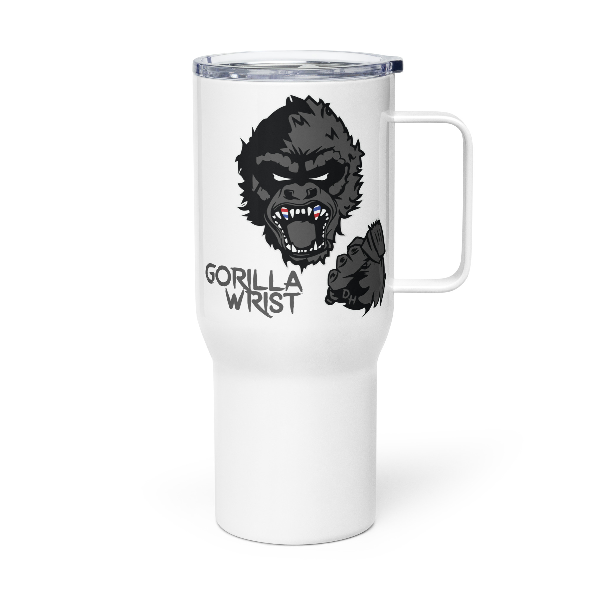 Gorilla- Custom Bulk, Double walled acrylic, handled travel mug
